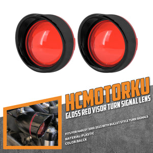 Visor Style Turn Signals Lens Cover for Harley | HCmotorku