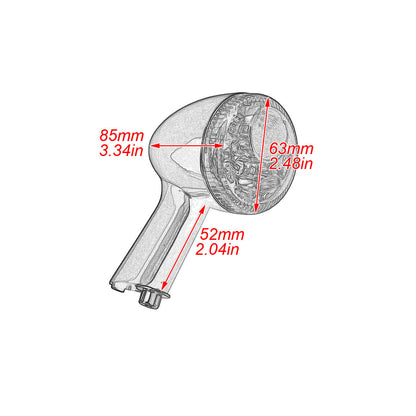 Rear Black LED Turn Signals Lights Bracket Fit For Harley Sportster XL 1992-UP | HCmotorku