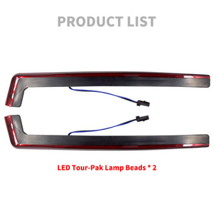 King Tour Pack Trunk Accent Side Red LED Light Fit For Touring Trike 2006-2025 | HCmotorku