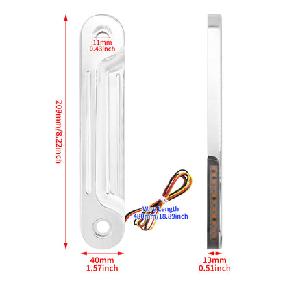 LED Flush Fork Turn Signals Brackets for Harley Touring | HCmotorku