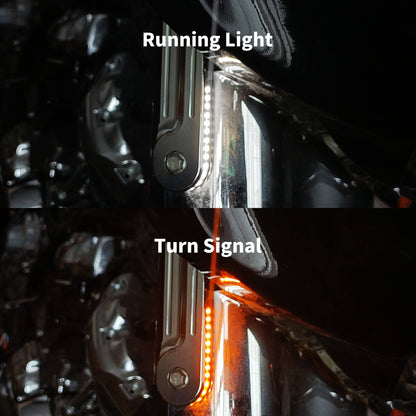 LED Flush Fork Turn Signals Brackets for Harley Touring | HCmotorku