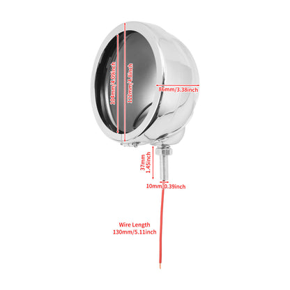 2x 4.5" Auxiliary Fog Passing Light Housing Chrome For Harley Road Electra Glide | HCmotorku