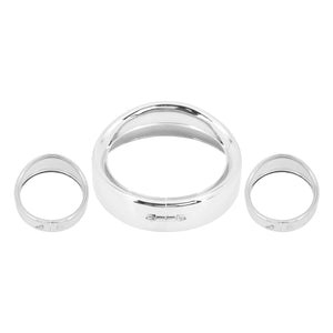 7" Headlight 4.5" Passing Light Trim Ring Bezel Visor Fit For Harley Touring 1994-UP | HCmotorku
