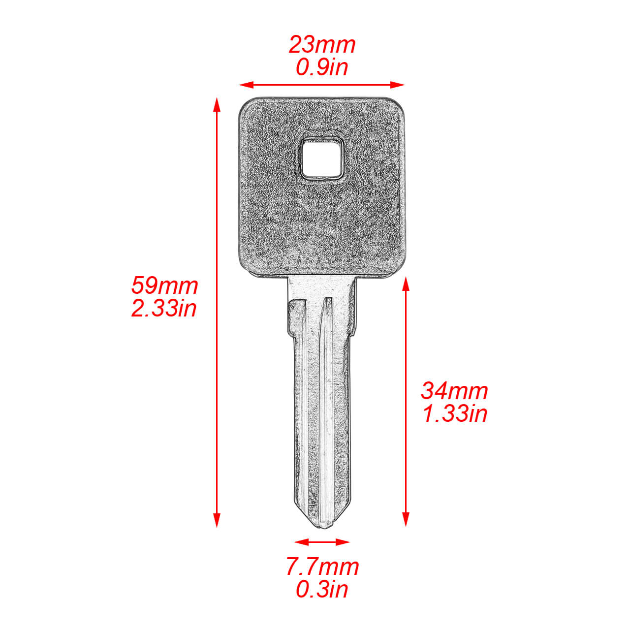 Uncut Blade Blank Ignition Key For Harley Sportster 2000-2013 | HCmotorku