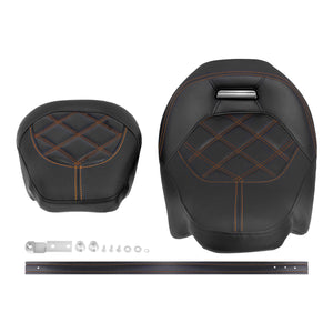 Low Profile Rider And Passenger Seat Orange Fit Harley Touring 2009-2023 | HCmotorku