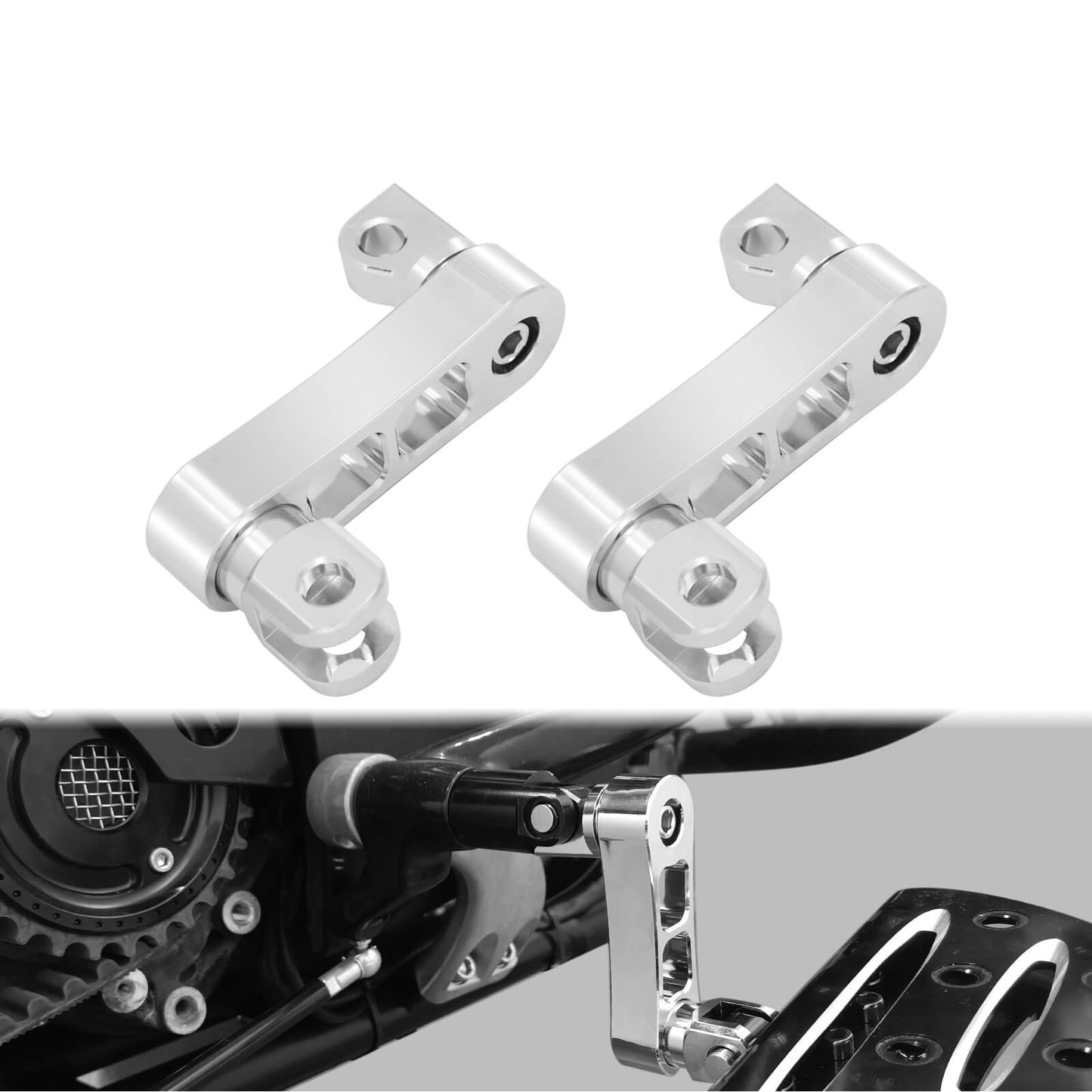 CNC Adjustable Male Mount Footpeg Extensions Chrome Fit For Harley XL883 FXDF | HCmotorku