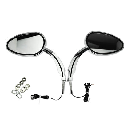 Motorcycle LED Rearview Mirrors Turn Signals for Harley | HCmotorku