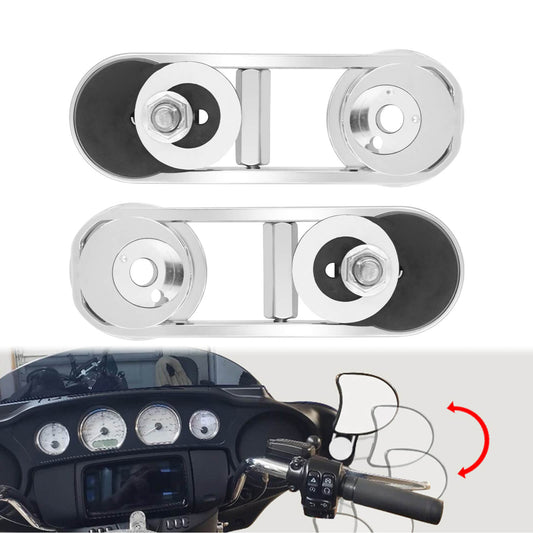 180° Adjustable Drop Mirror Mount Chrome Fit For Harley Street Glide 2014-2022 | HCmotorku