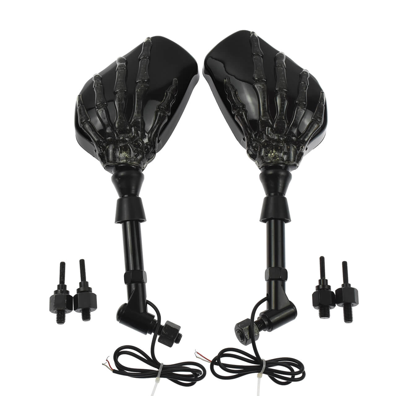 Skeleton Claw Rearview Mirrors Integrated LED Turn Signal | HCmotorku