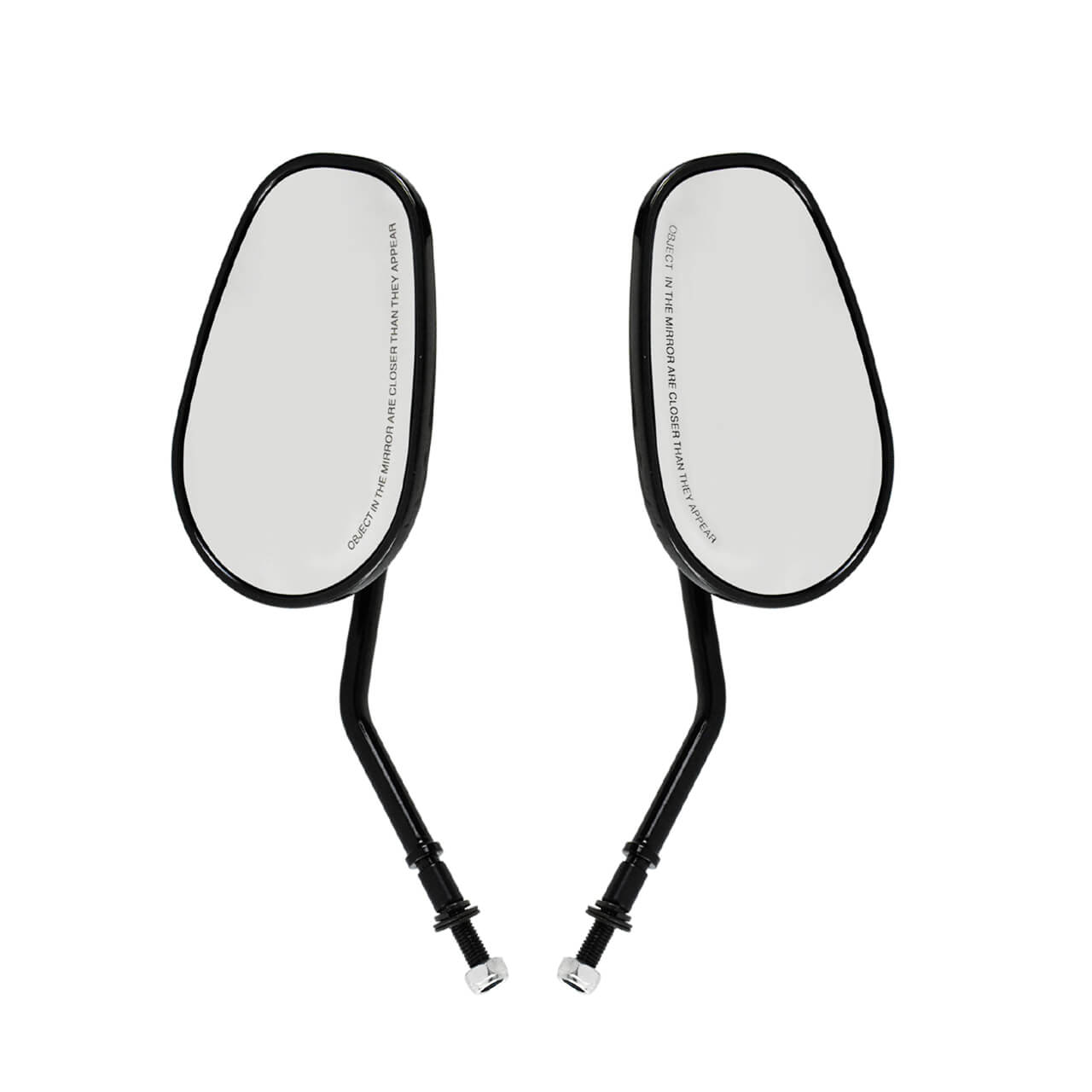 Rear View Mirrors Gloss Black For Harley Universal 8mm Touring Softail Sportster | HCmotorku