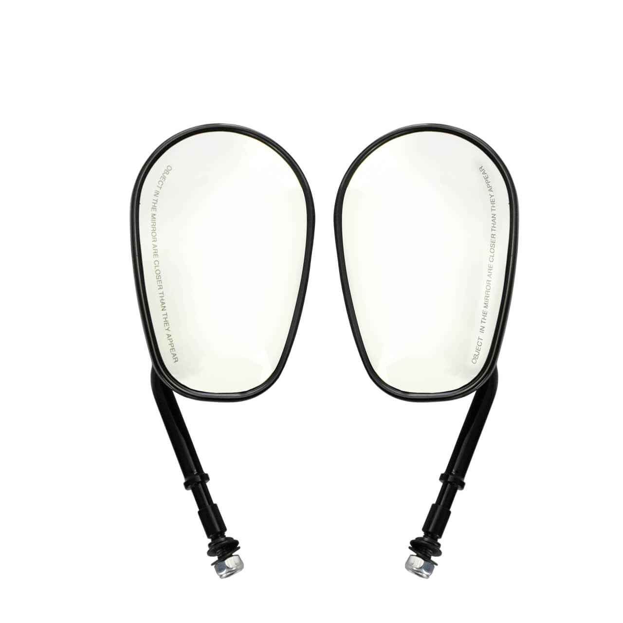 Rear View Mirrors Gloss Black For Harley Universal 8mm Touring Softail Sportster | HCmotorku