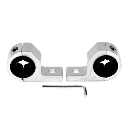 2x 1-1 1/4" LED Light Bull Bar Mount Bracket Tube Clamp For ATV Truck Silver | HCmotorku