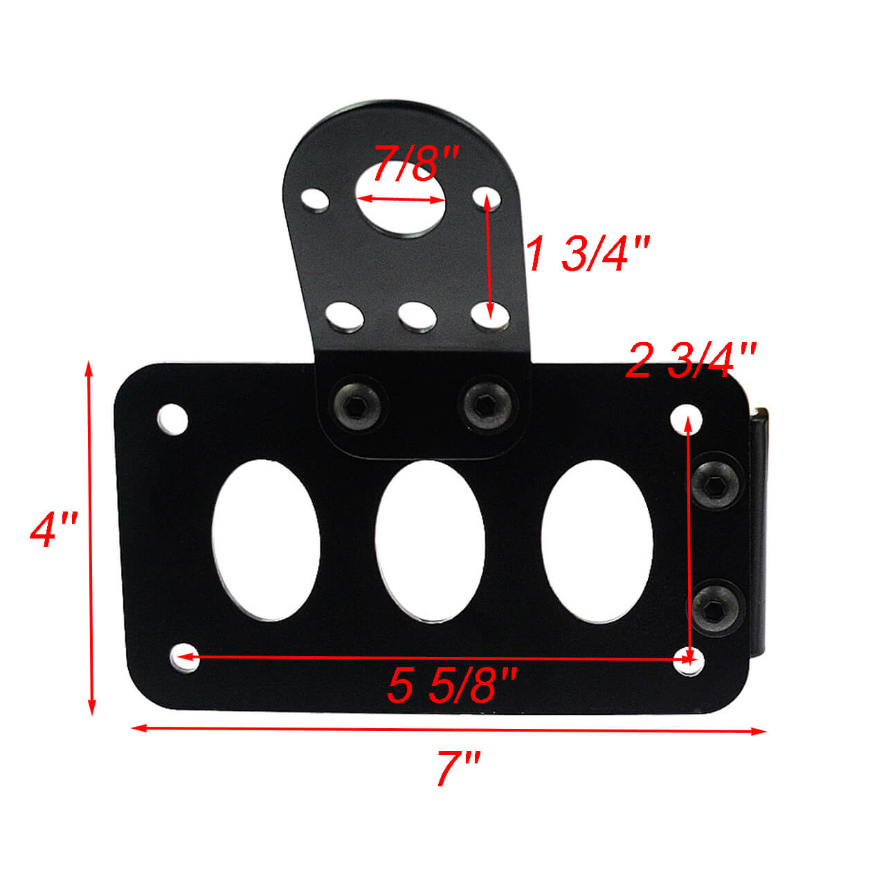 Side Mount License Plate Bracket Holder Fit For Harley Models with 3/4" Axles | HCmotorku