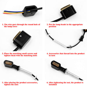 Rear 8mm Mounting Thread Indicator LED Turn Signal Light Fit For Harley Chopper | HCmotorku