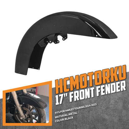 17" Front Fender Gloss Metal Mudguard Fit For Harley Touring Glides 2014 2015-2024 | HCmotorku