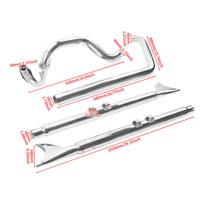 Mufflers Kits Exhaust Pipes For Harley Tail Exhaust Dual Fatboy 2007-2017 Softail | HCmotorku