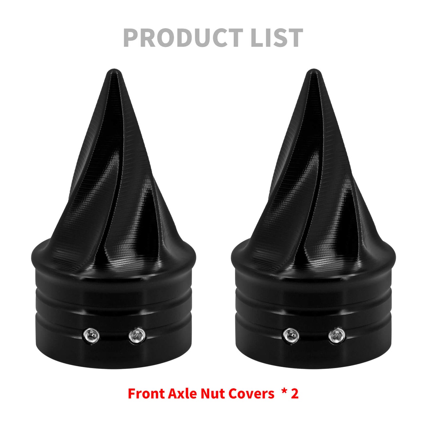 Front Axle Cap Twisted Nut Cover Black Fit For Harley Street Glide Road King 2008-UP | HCmotorku