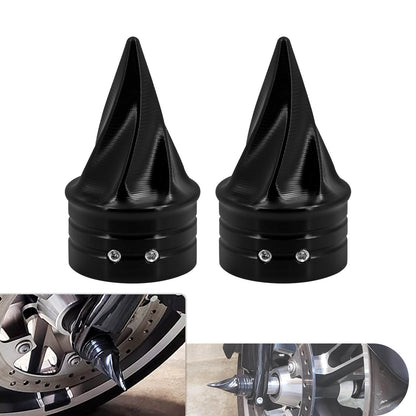 Front Axle Cap Twisted Nut Cover Black Fit For Harley Street Glide Road King 2008-UP | HCmotorku