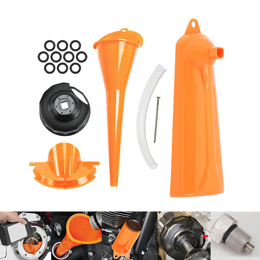 Crankcase Drip-Free Oil Funnel Filter Wrench Tool Cover O-Ring Fit For Harley | HCmotorku