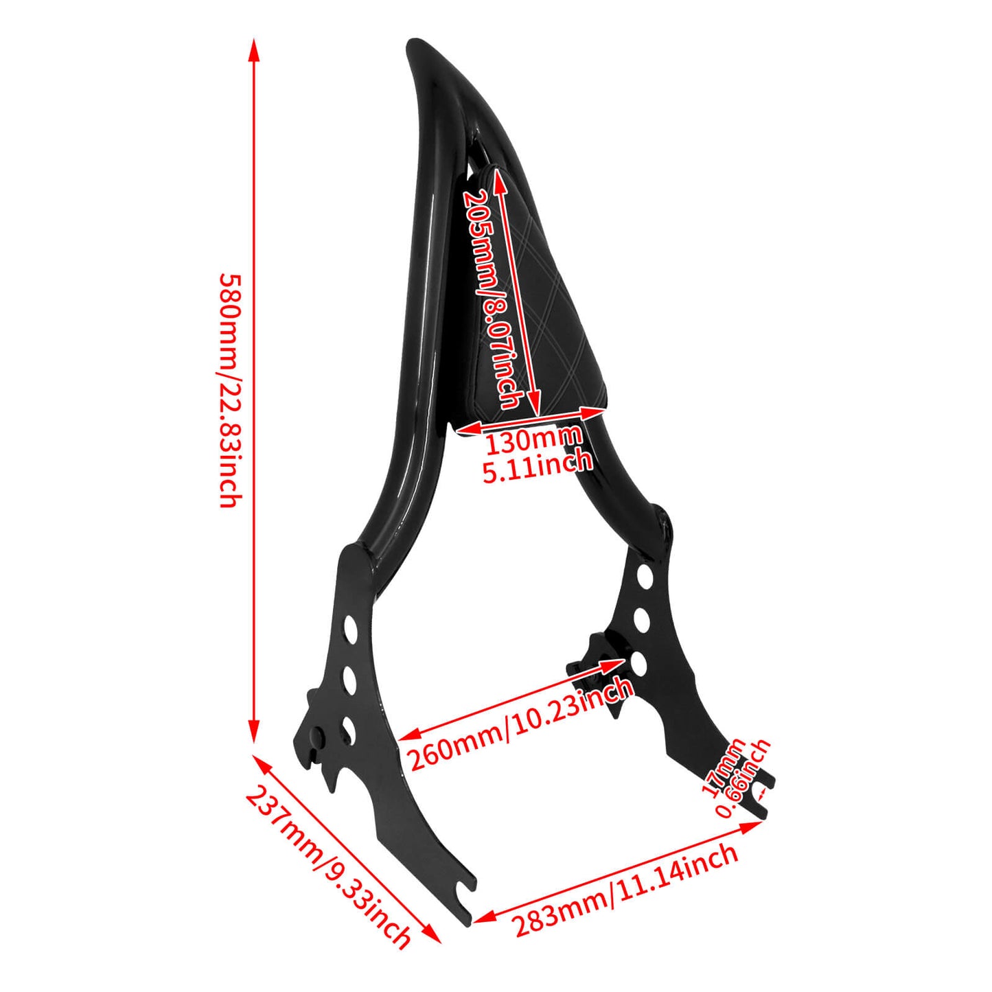 Detachable Rear Passenger Backrest Sissy Bar Fit For Harley XL 883 1200 2004-2022 | HCmotorku