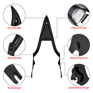 22" Detachable Passenger Backrest Sissy Bar For Harley Touring 2009-2025 | HCmotorku