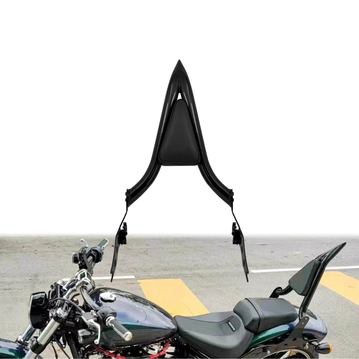 Detachable Passenger Backrest w/ Pad Sissy Bar Black For Harley Breakout 2013-2023 | HCmotorku