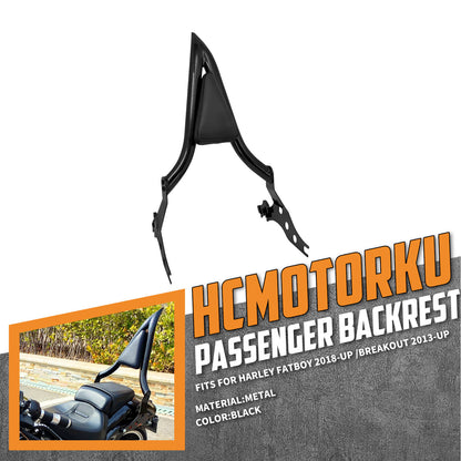 Detachable Passenger Backrest w/ Pad Sissy Bar Black For Harley Breakout 2013-2023 | HCmotorku