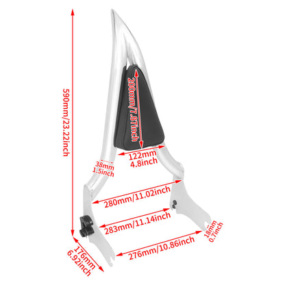 Detachable Passenger Backrest Sissy Bar Fit Harley Touring 1997-2008 | HCmotorku