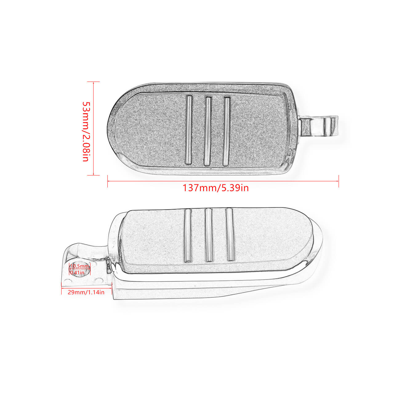 Passenger Foot Peg Highway Footrest Pegs Pedal Fit For Harley Touring Dyna 1993-2013 | HCmotorku