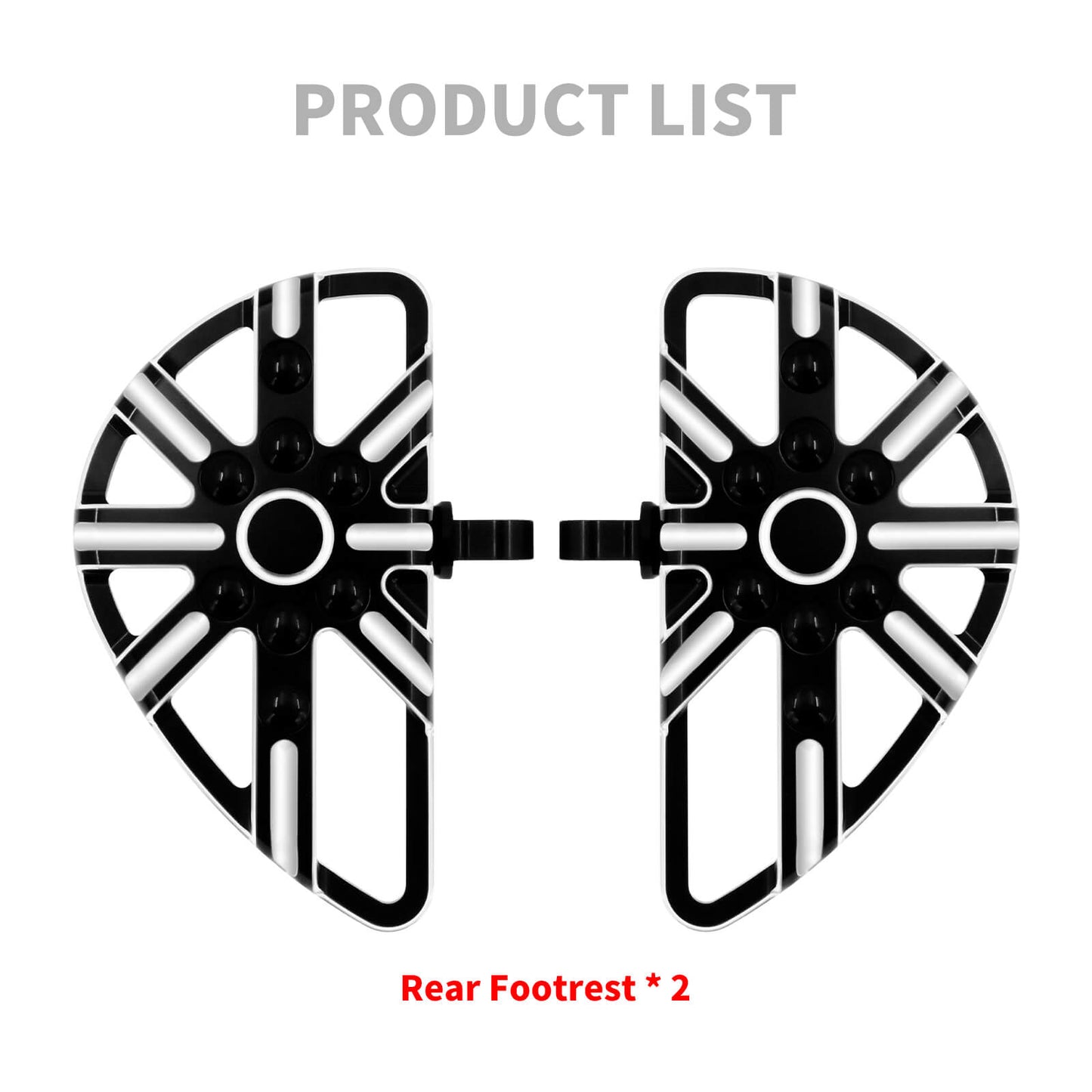 Hollow Rear Passenger Male Foot Pegs Fit For Harley Touring Glides Dyna Softail | HCmotorku