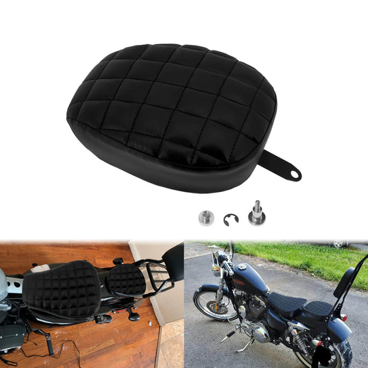 Rear Passenger Pillion Pad Seat Black Fit For Harley Sportster 48 72 2010-2015 | HCmotorku