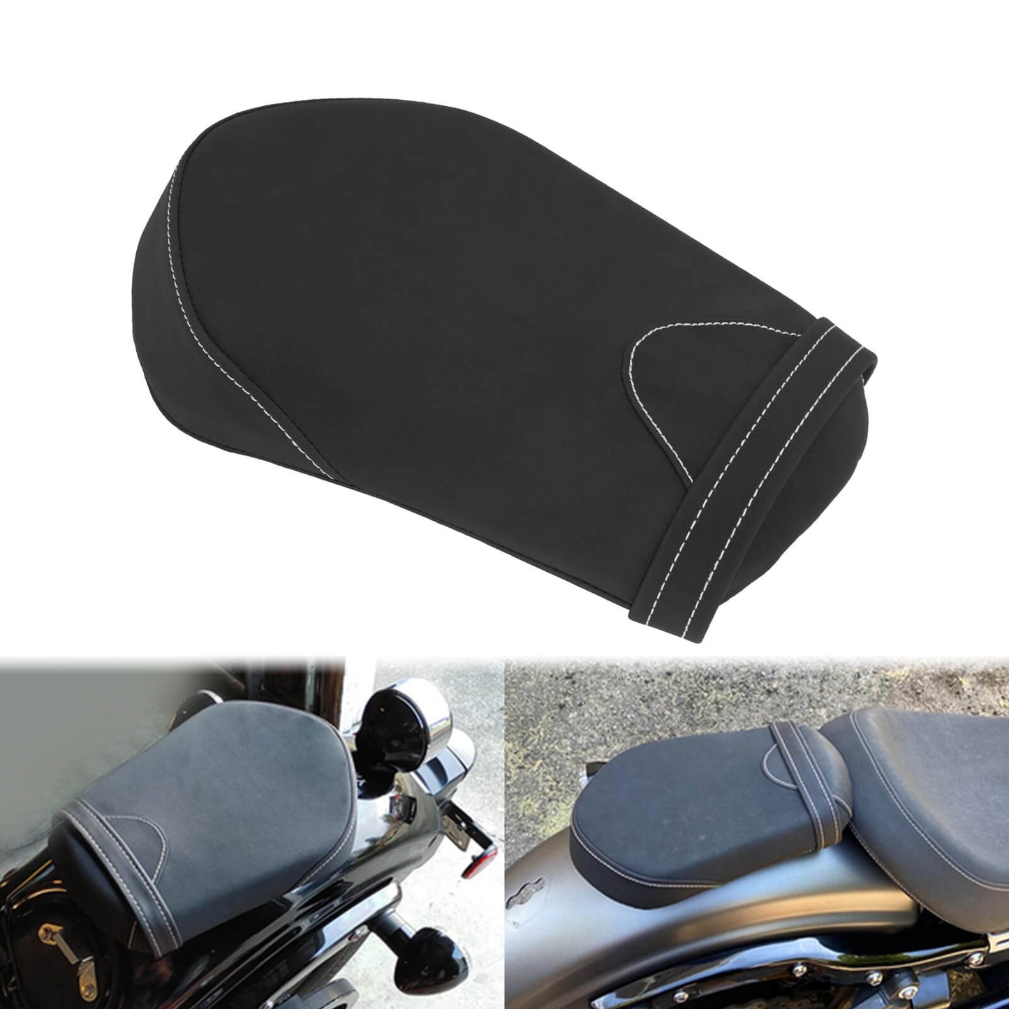 Leather Black Rear Passenger Seat Pad Fit For Yamaha Star Bolt XVS950 2014-2017 | HCmotorku