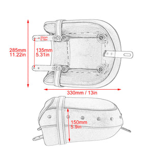 Brown Rear Passenger Seat Pillion Pad Fit For Indian Chief Dark Horse Roadmaster | HCmotorku