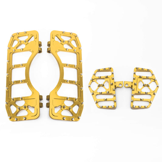 Passenger Floorboards Foot Pegs Gold For Harley Softail Touring 1986-2025 | HCmotorku