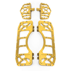 Passenger Floorboards Foot Pegs Gold For Harley Softail Touring 1986-2025 | HCmotorku