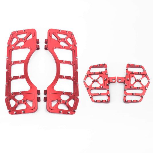 Passenger Floorboards Foot Pegs Red For Harley Softail Touring 1986-2025 | HCmotorku