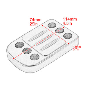 Brake Pedal Pad Cover Chrome Fit Harley Touring Electra Street Glide 1980-2025 | HCmotorku