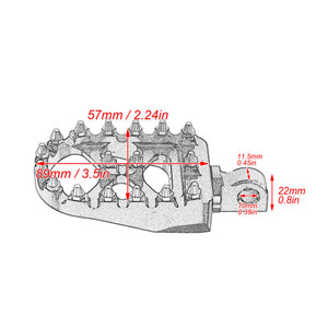 CNC Wide Foot Pegs 360° Roating Offroad Footpegs for Harley 1986-2025 | HCmotorku