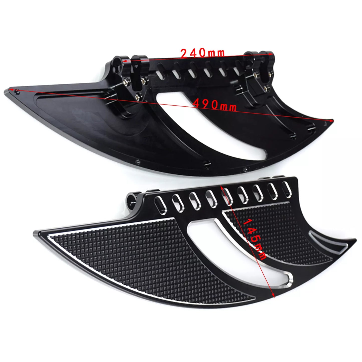 Hollow Blade Passenger Driver Floorboards Fit Harley Sportster Touring | HCmotorku