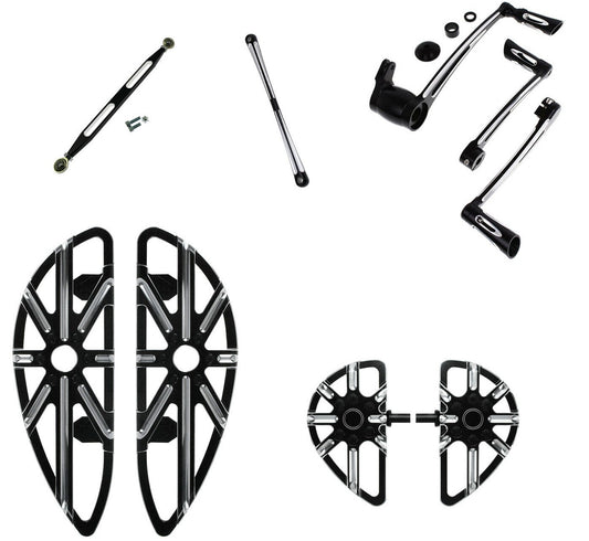 Front Rear Floorboards Shift Lever Linkage Brake Arm Kit Fit Harley Touring 2014-later | HCmotorku