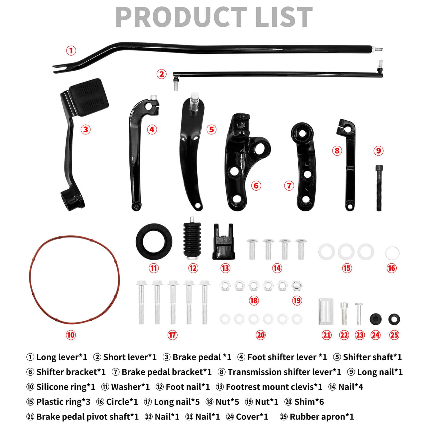 Forward Controls Pegs Levers Linkages Kit for Harley Dyna | HCmotorku