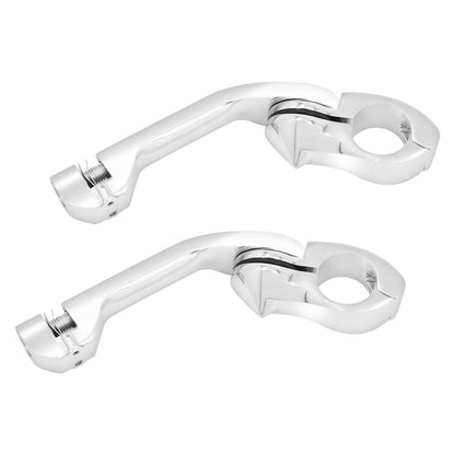 1.25" Long Angled Adjustable Highway Pegs Mount Clamp for Harley | HCmotorku