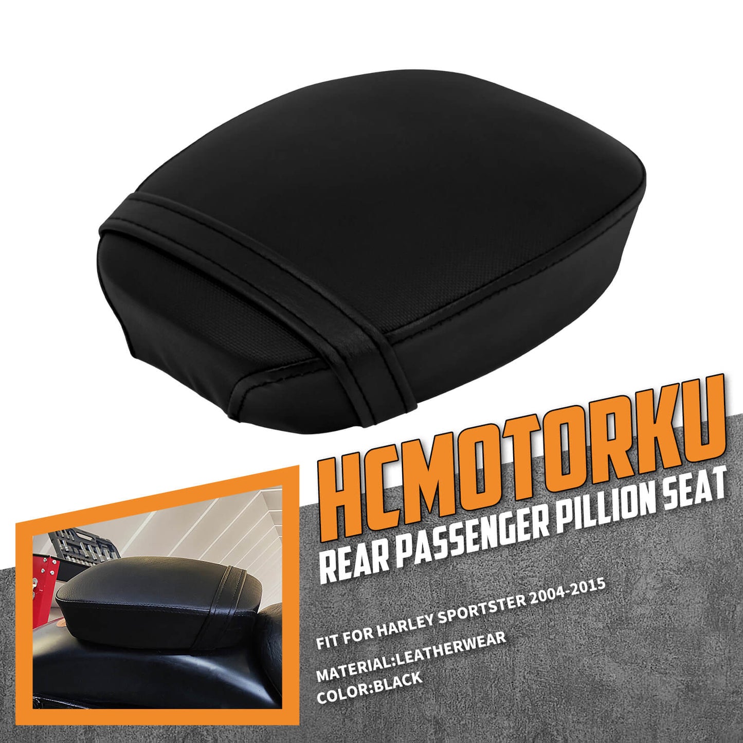 Rear Passenger Pillion Pad Seat For Harley Sportster 2010-2015 | HCmotorku