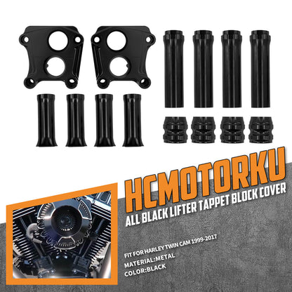 Lifter Tappet Block Cover Engine Pushrod Tube Black Fit For Harley Softail Dyna | HCmotorku