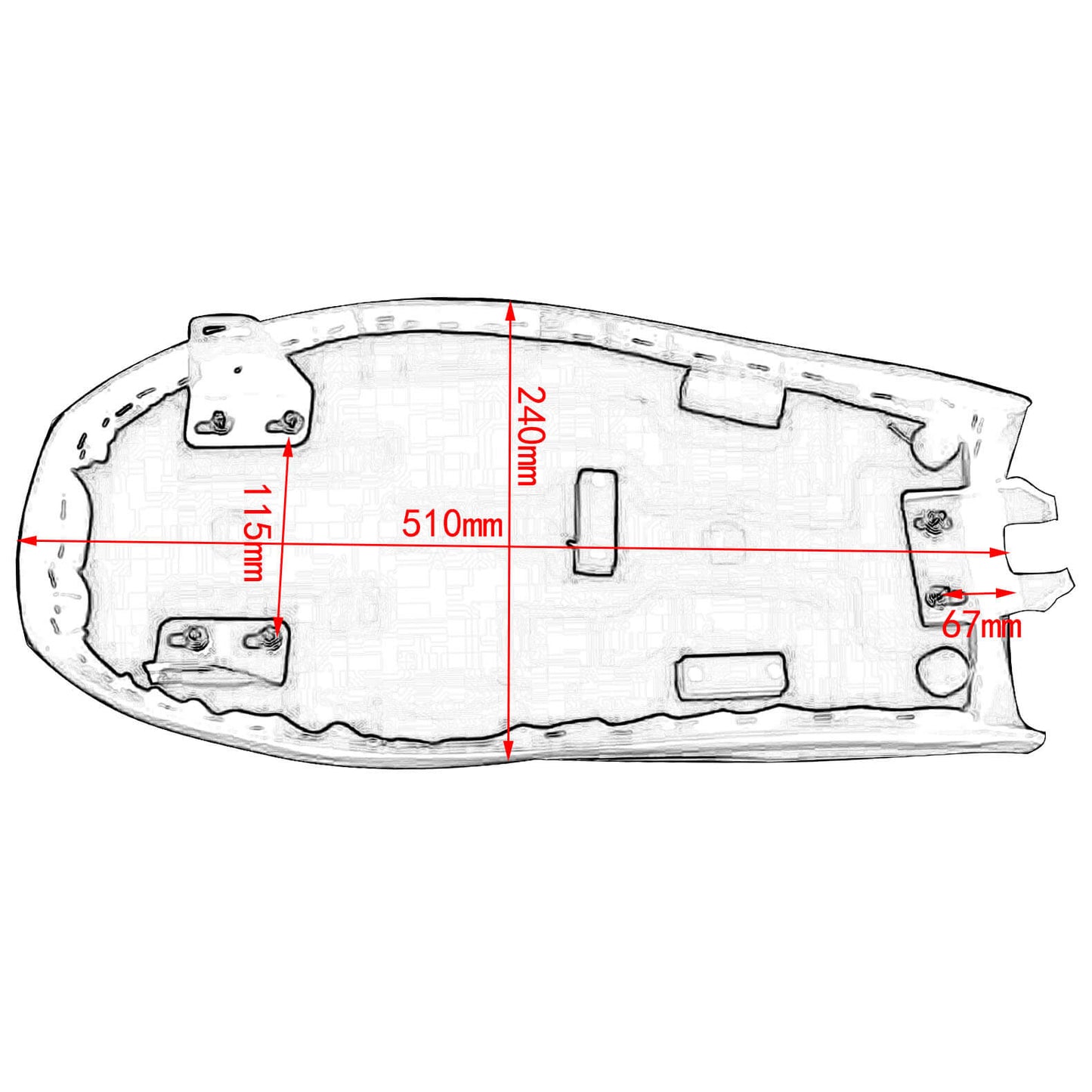 Motorcycle Cafe Racer Seat Flat Brat Hump Saddle Fit For Honda Suzuki Yamaha | HCmotorku