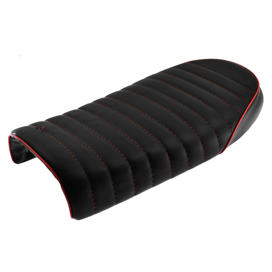 Motorcycle Black & Red Vintage Cafe Racer Seat Retro Saddle Fit For CB100 250 CL | HCmotorku