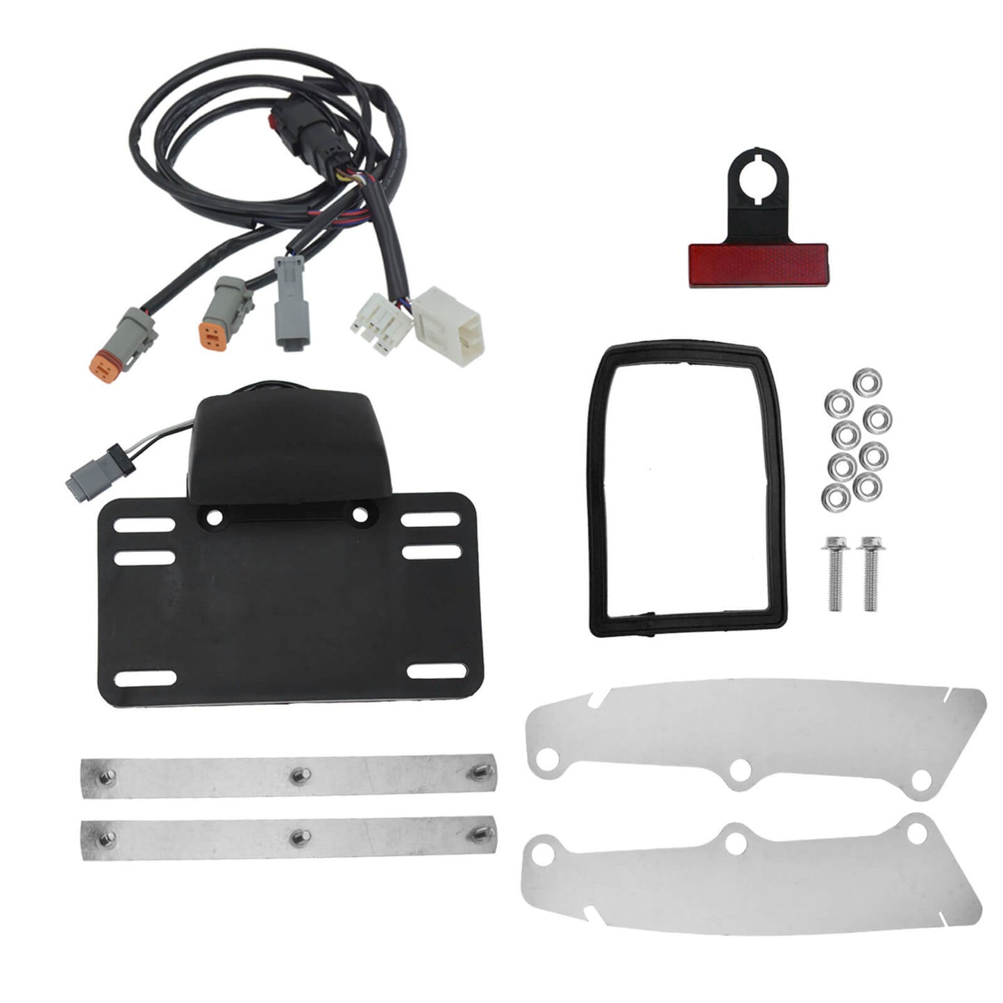 Rear Fender Extension Fascia w/Red Lens Fit For Harley Touring Street Road Glide | HCmotorku