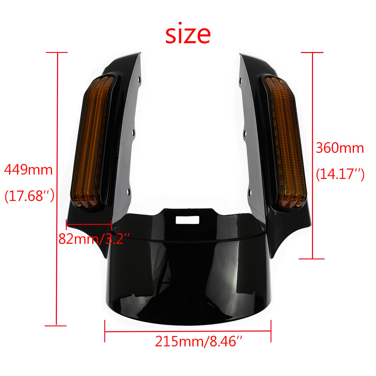 Rear Fender Extension Turn Signal Brake Running Fit For Harley Touring 2014-2023 | HCmotorku