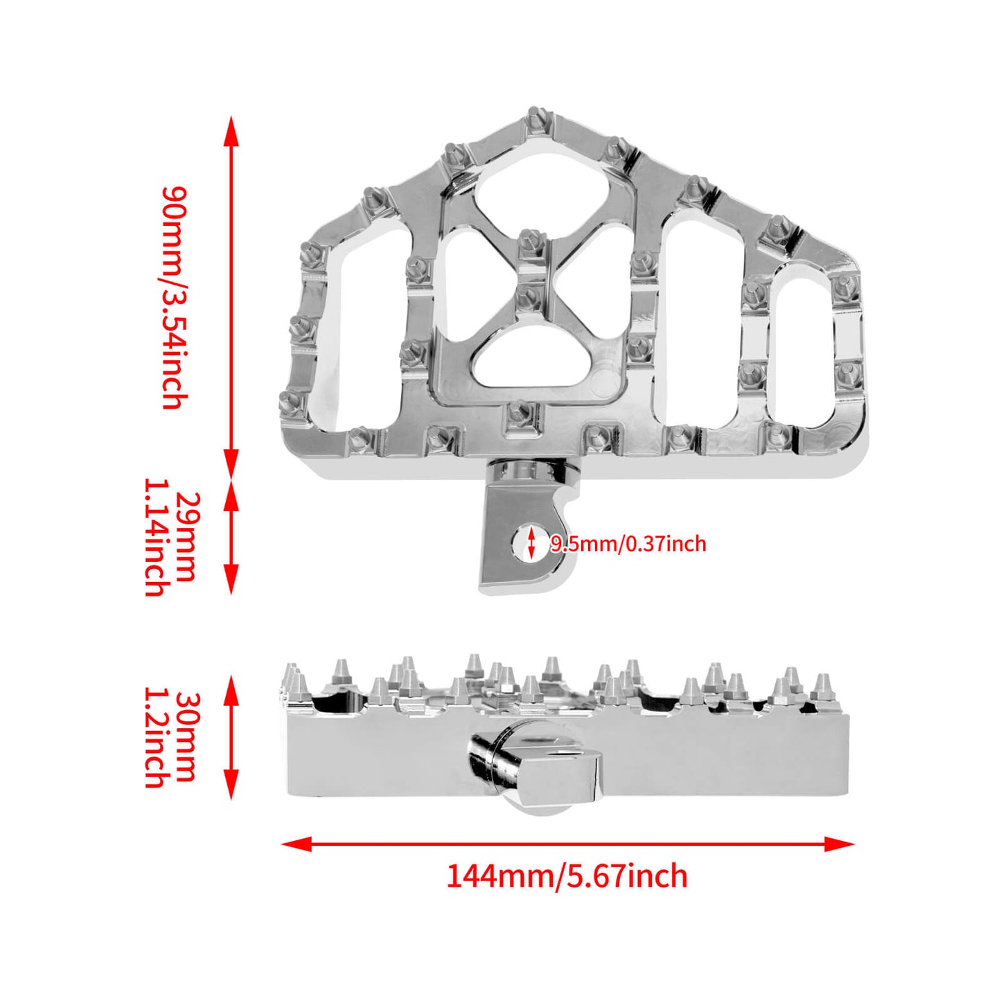 Wide MX Rear Floorboards Male Mount Passenger Foot Pegs Chrome Fit For Harley | HCmotorku