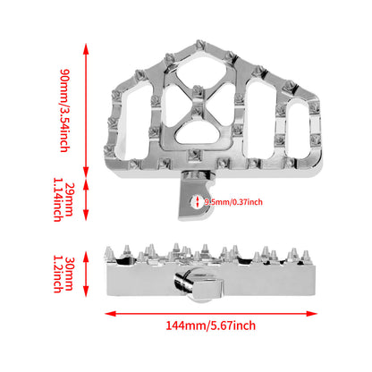 Wide MX Rear Floorboards Male Mount Passenger Foot Pegs Chrome Fit For Harley | HCmotorku